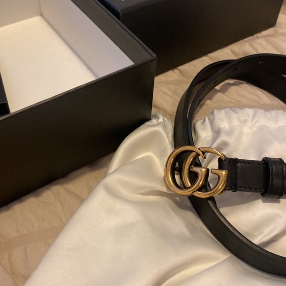 Authentic Black leather Gucci belt. Full set: box, dust bag, receipt. - Picture 2 of 5